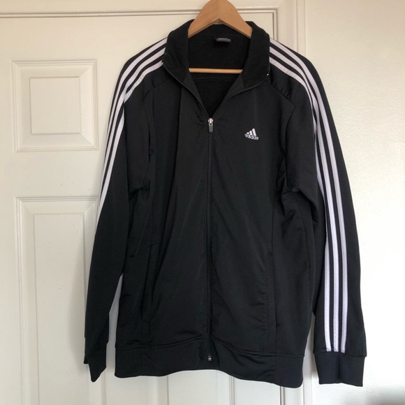 adidas Other - Adidas Black Warm Up 3 Stripe Track Jacket
